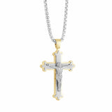 Stainless Steel Men's Crucifix Cross Necklace