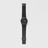 Skagen Melbye Titanium and Black Steel-Mesh Watch