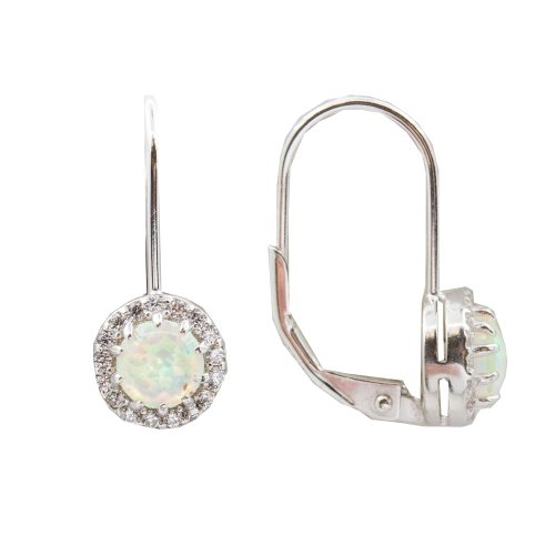 Opal Leverback Earrings