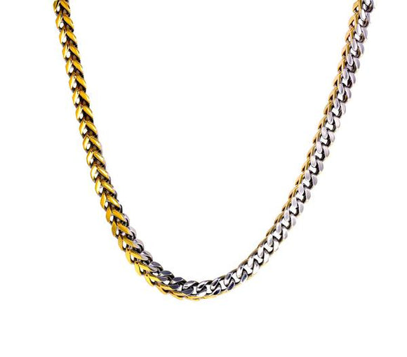 Stainless Steel 5mm Two Tone Franco Chain