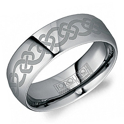 8mm Celtic Tungsten Ring