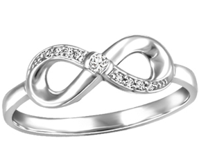(0.033cttw) Whitegold Infinity Ring