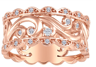 (0.04cttw) Rosegold Anniversary Band