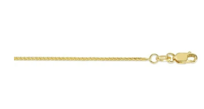 (0.7mm) 10K Yellowgold Wheat Chain 22 inches