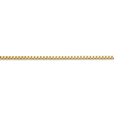 10K Yellowgold Box (1.5mm) 16 to 24 inches