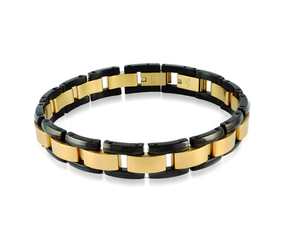 Black and Gold Two Tone Bracelet