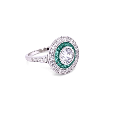 Anastasia Green Emerald Sterling Silver Ring