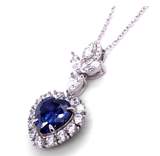 Kate  Sapphire Blue Heart Necklace