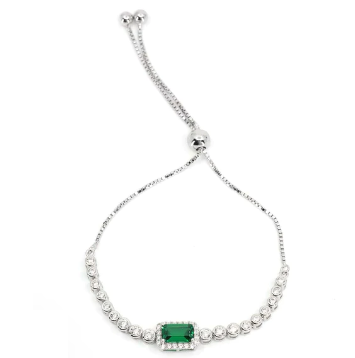 Anastasia Emerald Green Bolo Bracelet