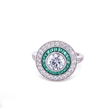 Anastasia Green Emerald Sterling Silver Ring