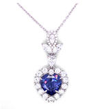 Kate  Sapphire Blue Heart Necklace