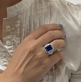 Grace FancySapphire Blue Ring