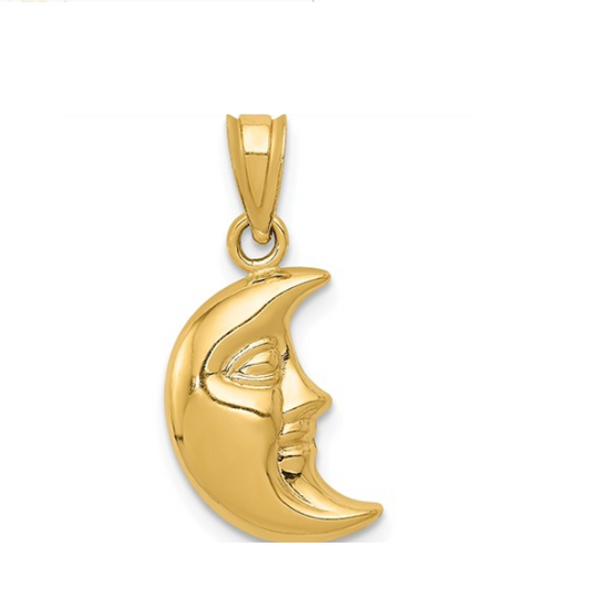 10k Yellowgold Moon Charm