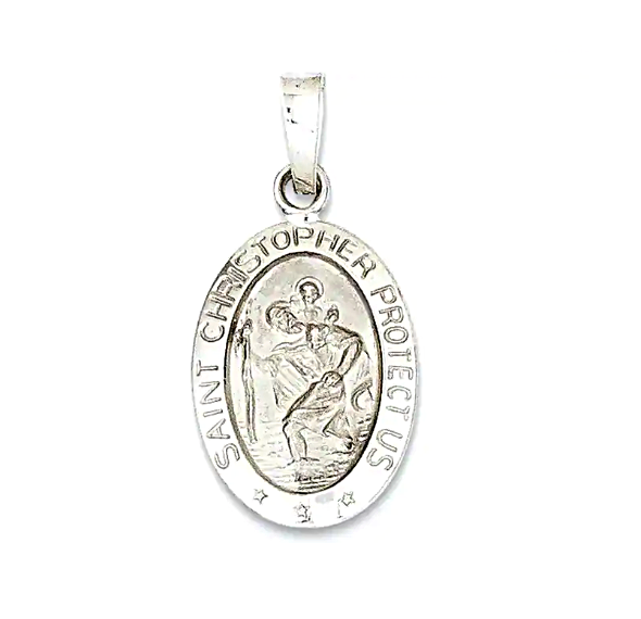 10k White Gold (Small) St. Christopher