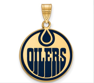 Edmonton Oilers Gold Ip Pendant (18mm)