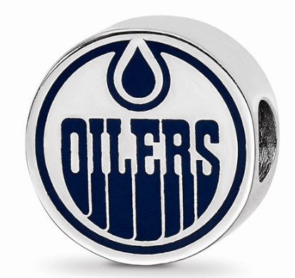 Edmonton Oilers Enameled Logo Bead
