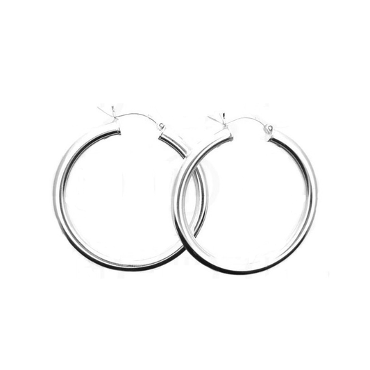 Silver Hoops (40mm)