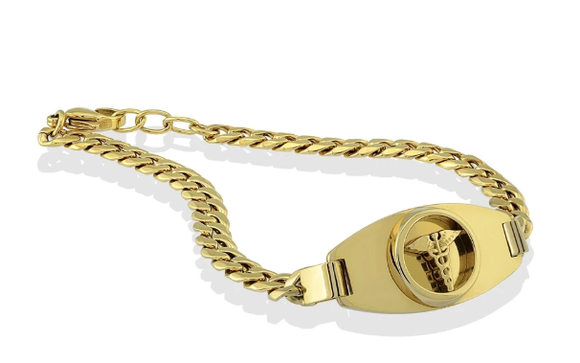 Gold Ip Medical Bracelet