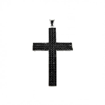 Black Cz Cross