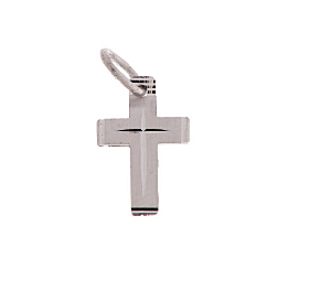 White Gold Baby Cross