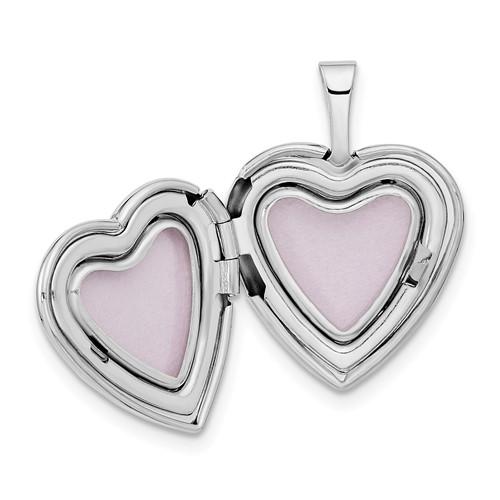 Sterling Silver I Love You Diamond Locket