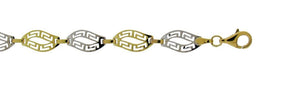 Two-Tone Greek key Bracelet