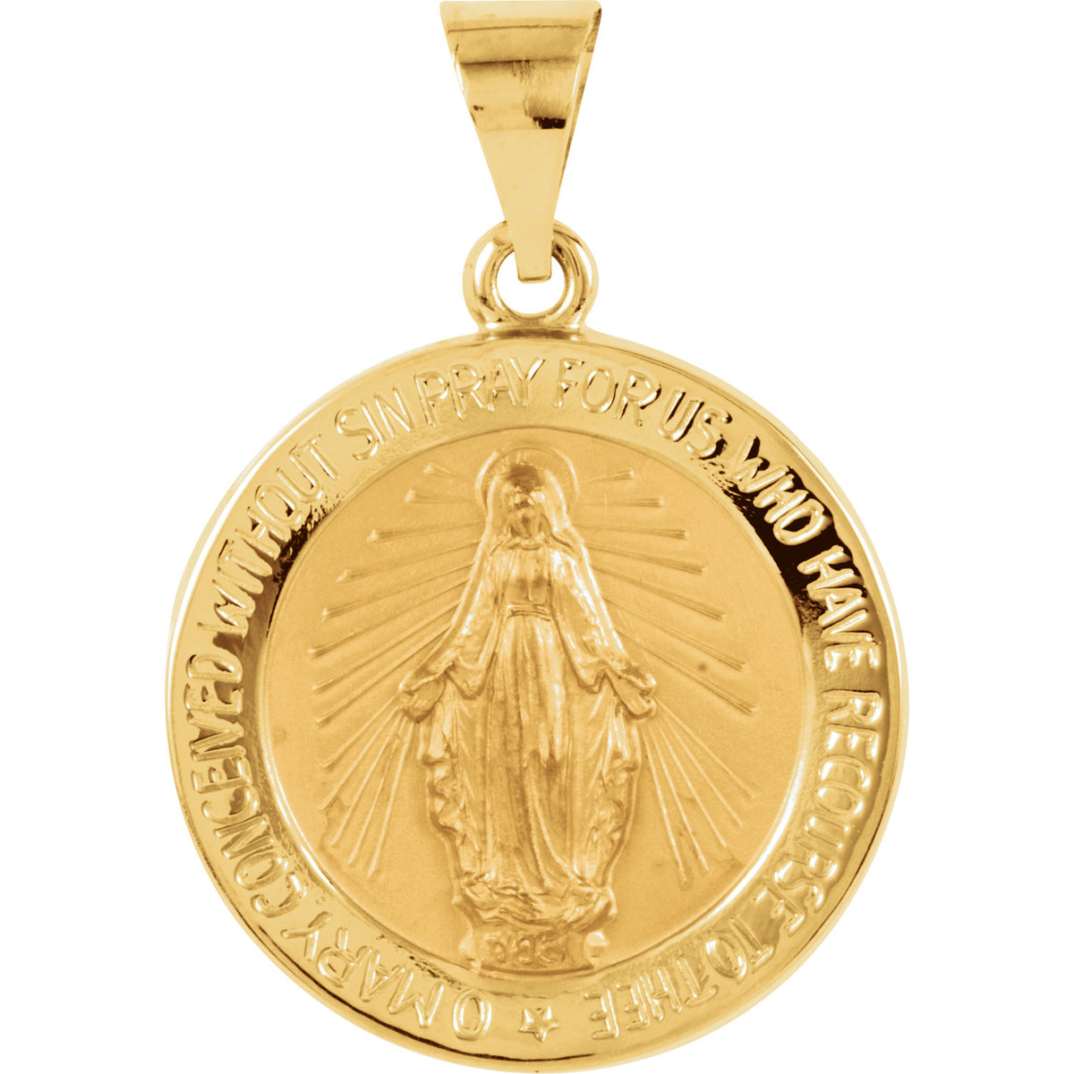 14k Yellow Gold Miraculous Medal – Jewels De Oro