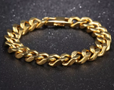 Stainless Steel Goldip Curb bracelet
