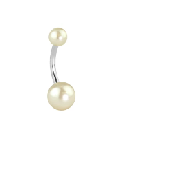 Surgical Steel Pearl Belly Button Ring