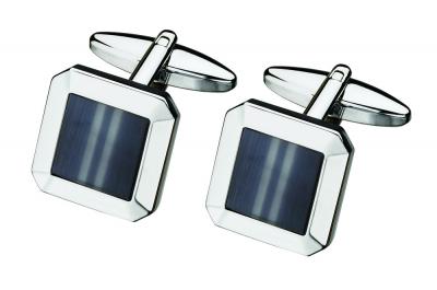 Grey Fiber Optic Glass Design Cufflinks