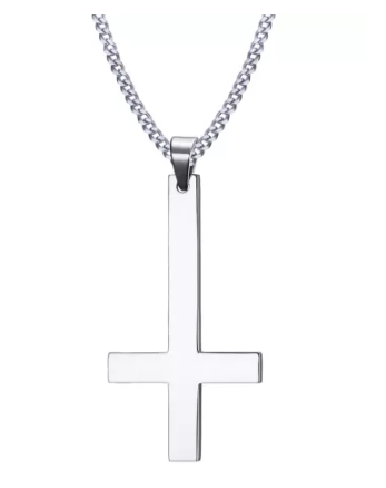 Stainless Steel Inverted Cross Necklace