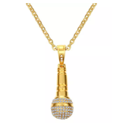 Stainless Steel Microphone Necklace