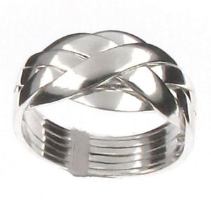 Sterling Silver 6 Ring Puzzle Ring