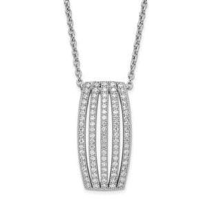 Sterling Silver and CZ Brilliant Necklace