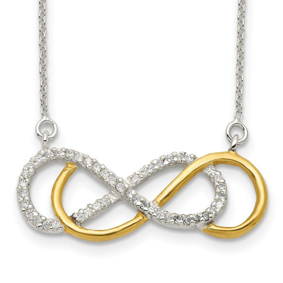 Double Infinity Sterling Silver Necklace