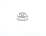Sterling Silver Double C Ring