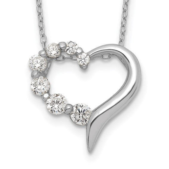 Sterling Silver  Heart-Journey Necklace