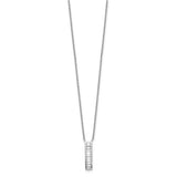 Sterling Silver CZ Ball and Chain Lariat  Necklace