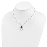 Sterling Silver Salt and Pepper Opposite Attract Necklace
