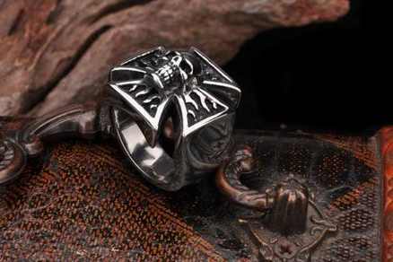 Skull Head Chopper Ring