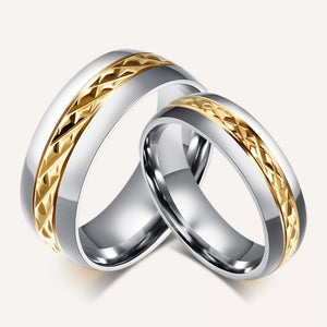 Couple’s Stainless Steel Two Tone Bands