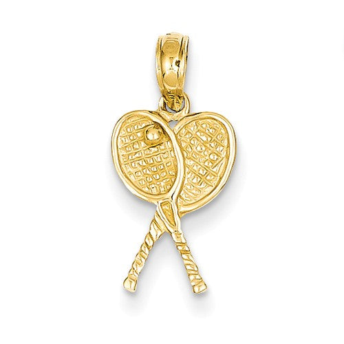 14k Tennis Racket Pendant