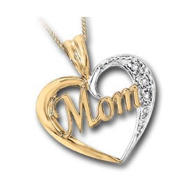 (0.02ct) Yellowgold Mom's Necklace