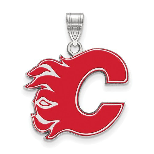 Calgary Flames Red Enamel Pendant (19mm)