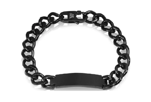 9.5mm Steel BlackIp Id bracelet