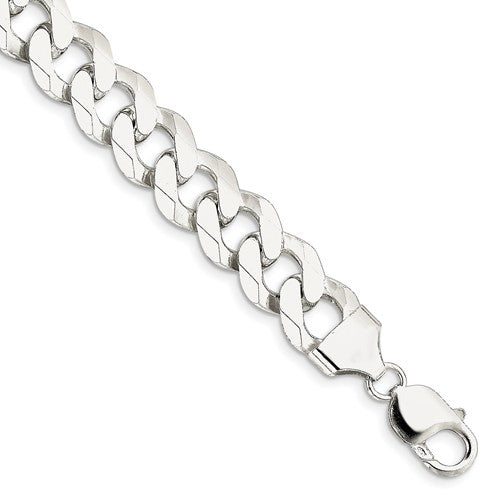 14mm Sterling Silver Curb Bracelet