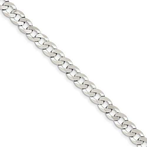 6.8mm Sterling Silver Curb Bracelet