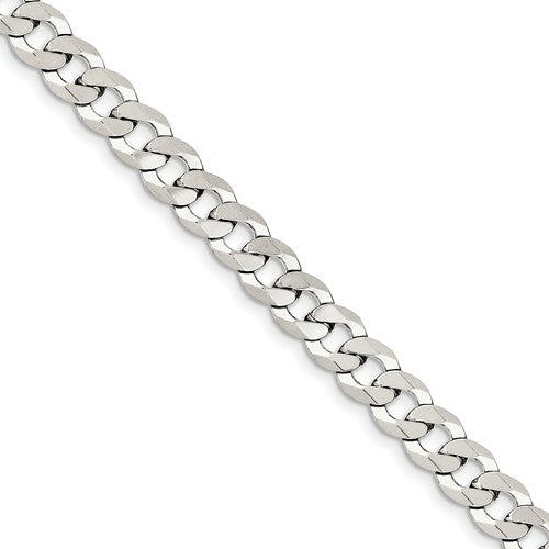 9.3 mm Sterling Silver Curb Bracelet