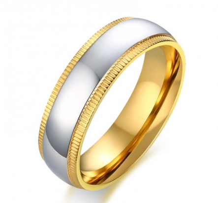 6mm Stainless Steel Two Tone Band