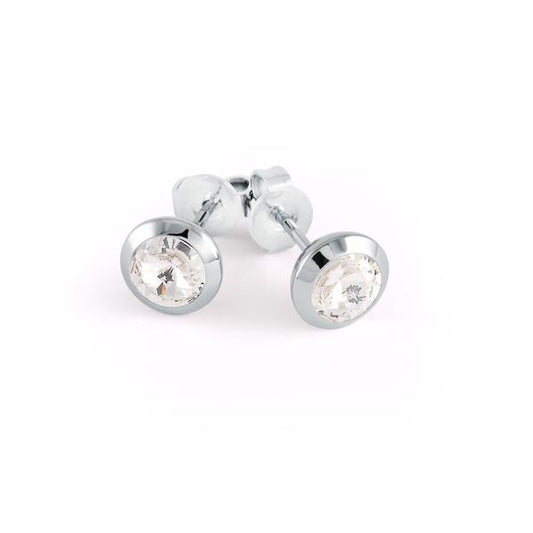 White Swarovski Payramid Studs